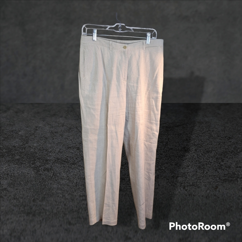 Womans Liz Claiborne Liz Sport Petite Linen/Cotton Pants Size 12 Petities